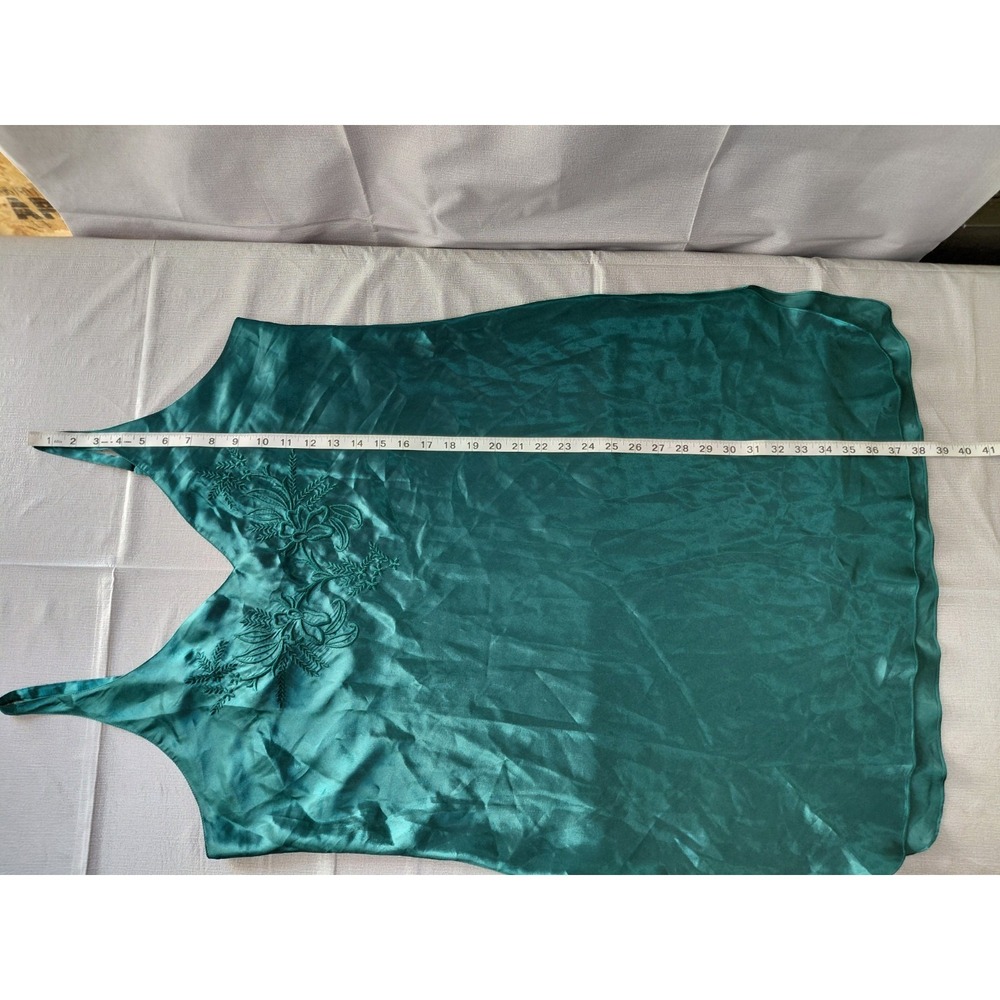Vtg Y2K Erika Taylor Women's Intimates Slip Dress Nightgown Sz 1X Floral Emerald - Picture 11 of 11